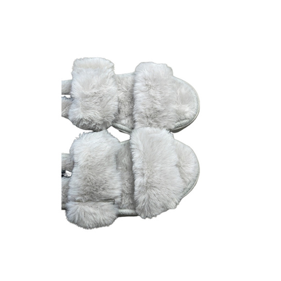 FRENCH CONNECTION GRAY FUR SLIDER SIZE 5/6‎ NWOT - Picture 4 of 8